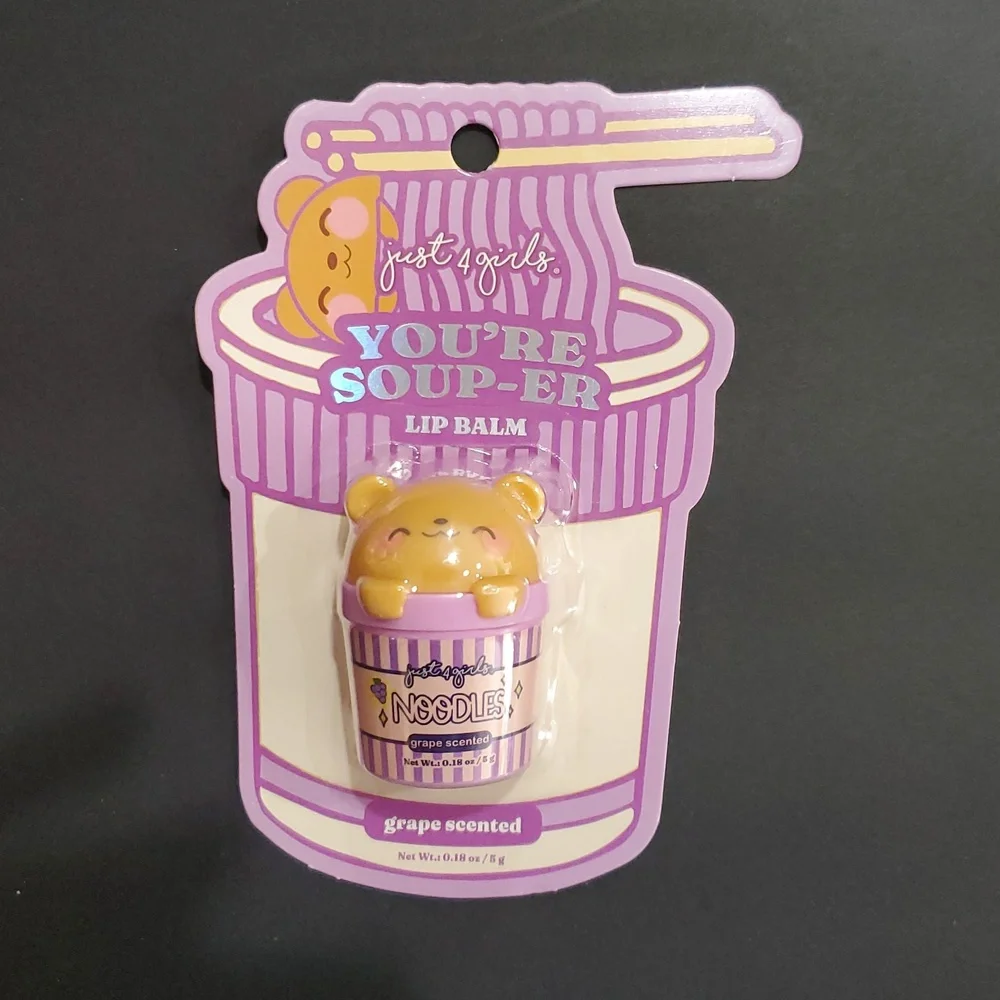 3pack you're‎ soup-er noodle themed berry grape and watermelon scented lip balms